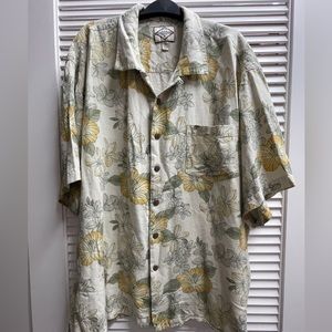 Three Palm Men’s Aloha Silk Shirt XXL Short Sleeve Shirt